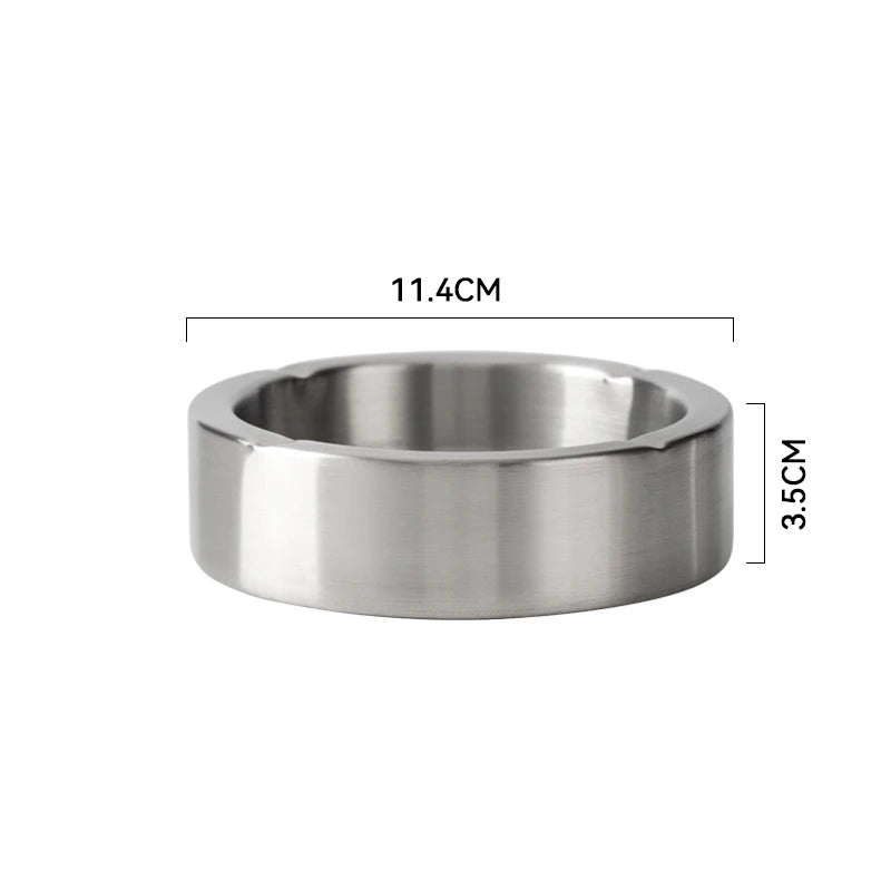 Posacenere in Acciaio Inox – Antivento, Resistente agli Urti, Design Moderno