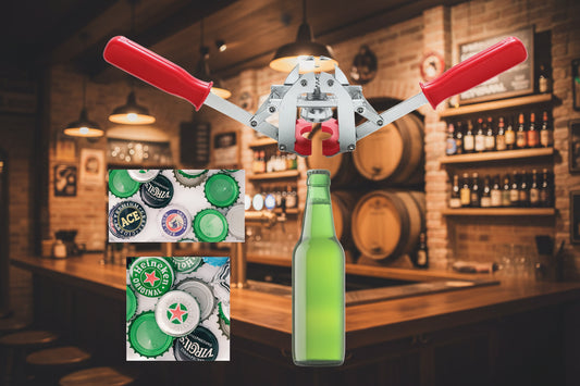 Tappabottiglie Manuale in Acciaio – Sigillatore per Bottiglie di Birra