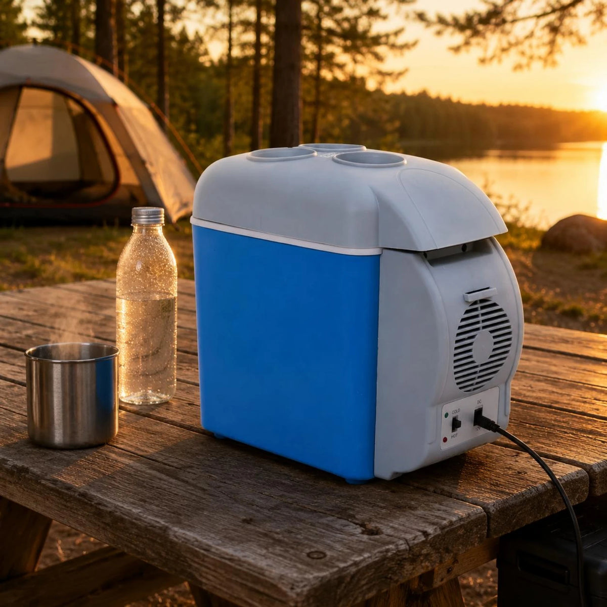 Mini Frigo Portatile 7,5L – 12V/220V per Auto, Ufficio e Degustazioni