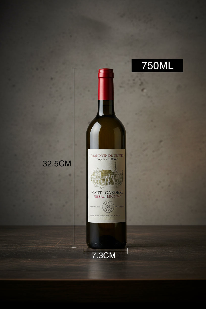 Bottiglia per Vino Vuota da 750ml, Stile Arenaria Opaca, Ideale per Hotel e Ristoranti