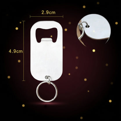 Apribottiglie Portachiave in Acciaio Inox – Set da 30 pz