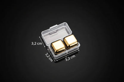 Cubetti di Ghiaccio Riutilizzabili in Acciaio Inox 304 – Set con Scatola | Stivale DiVino