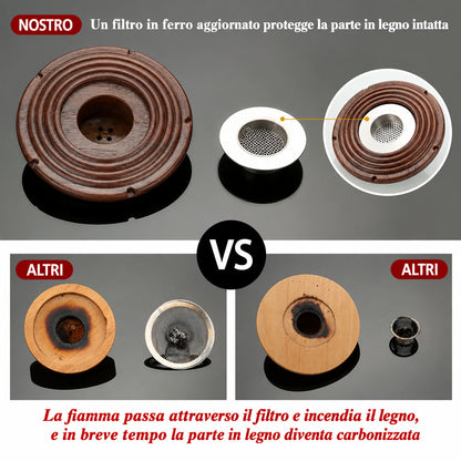 Kit affumicatore in legno per cocktail e whisky