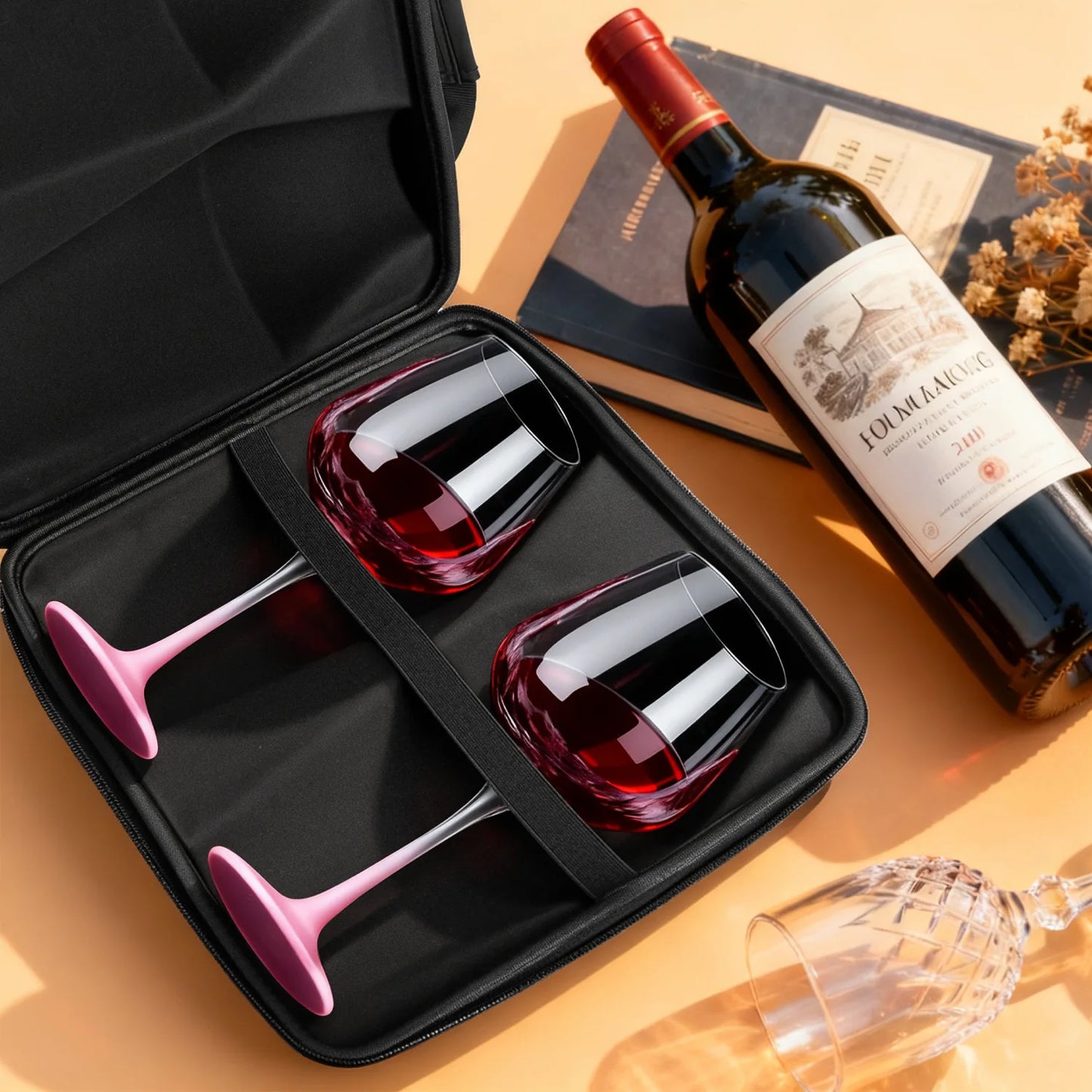 EVA Hard Case for Wine Glasses – Compatible with Zalto and Tall Stemware