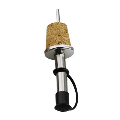 Versatore in Acciaio Inox con Tappo in Sughero – Beccuccio per Vino, Olio e Aceto
