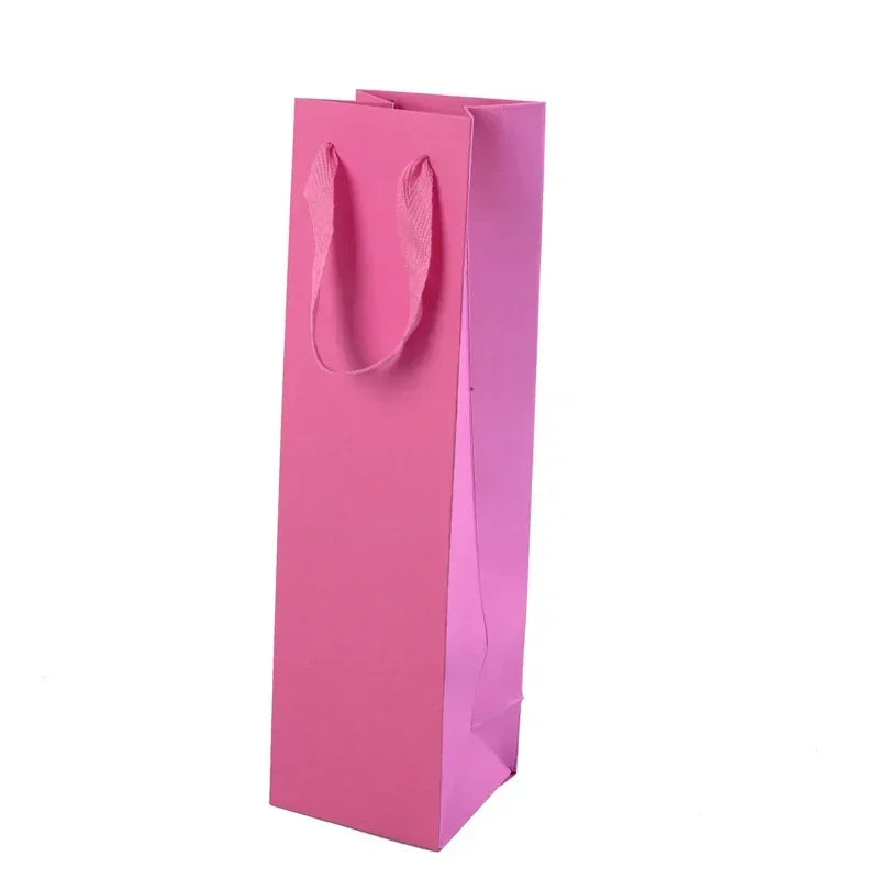 Sacchetti in Carta Kraft per Bottiglia di Vino con Manico | 15 Colori | Set da 10 pz
