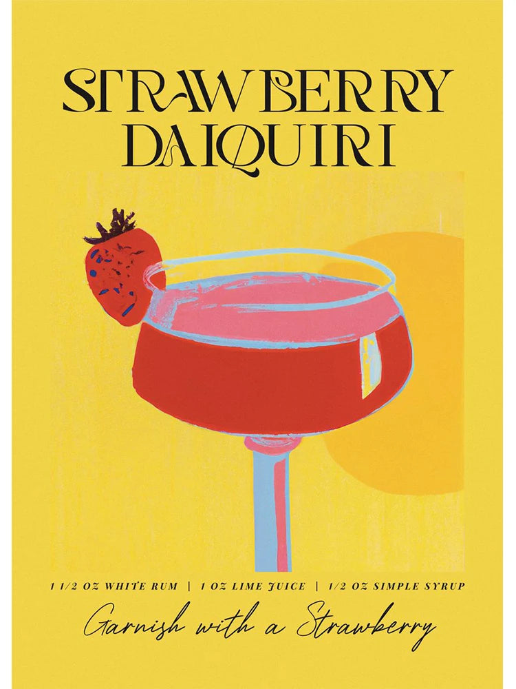 Poster Cocktail Bar — Stampa su Tela | Mojito, Aperol Spritz, Negroni, Sangria