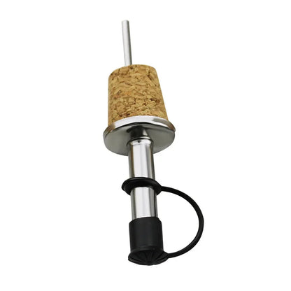 Versatore in Acciaio Inox con Tappo in Sughero – Beccuccio per Vino, Olio e Aceto