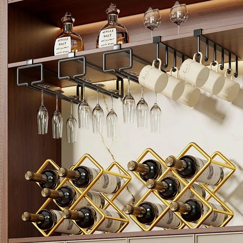 Mobile Portabottiglie Geometrico a Rombi — Griglia in Ferro Verniciato per Vino