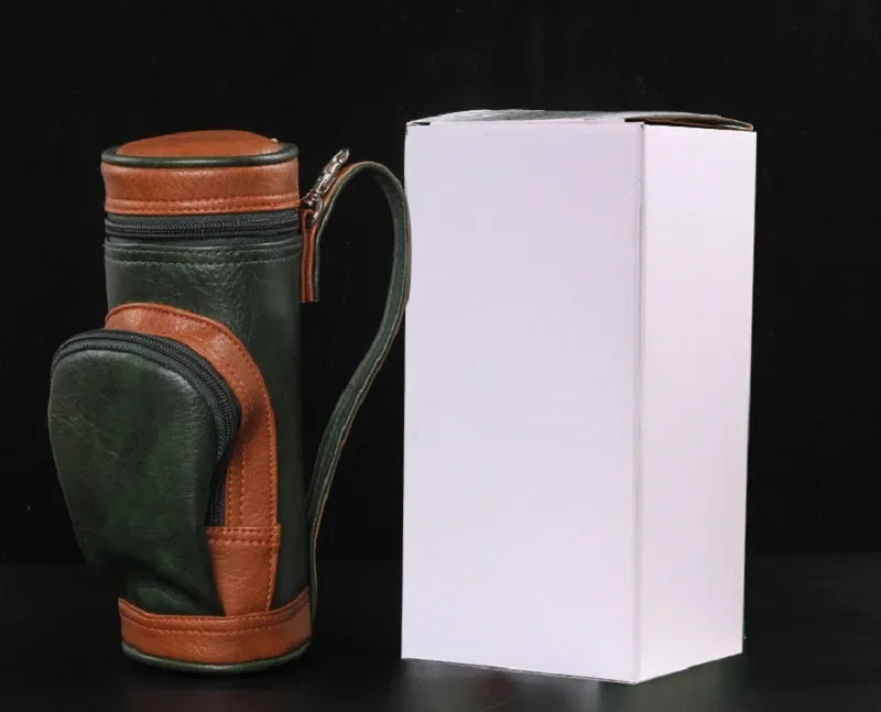 Custodia Porta Sigari in Ecopelle 8 Posti – Con Taglierino, Fodera Cedro e Humidifier
