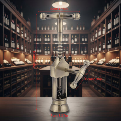 Apribottiglie Retrò in Acciaio Inox — Cavatappi Vintage per Bottiglie di Vino