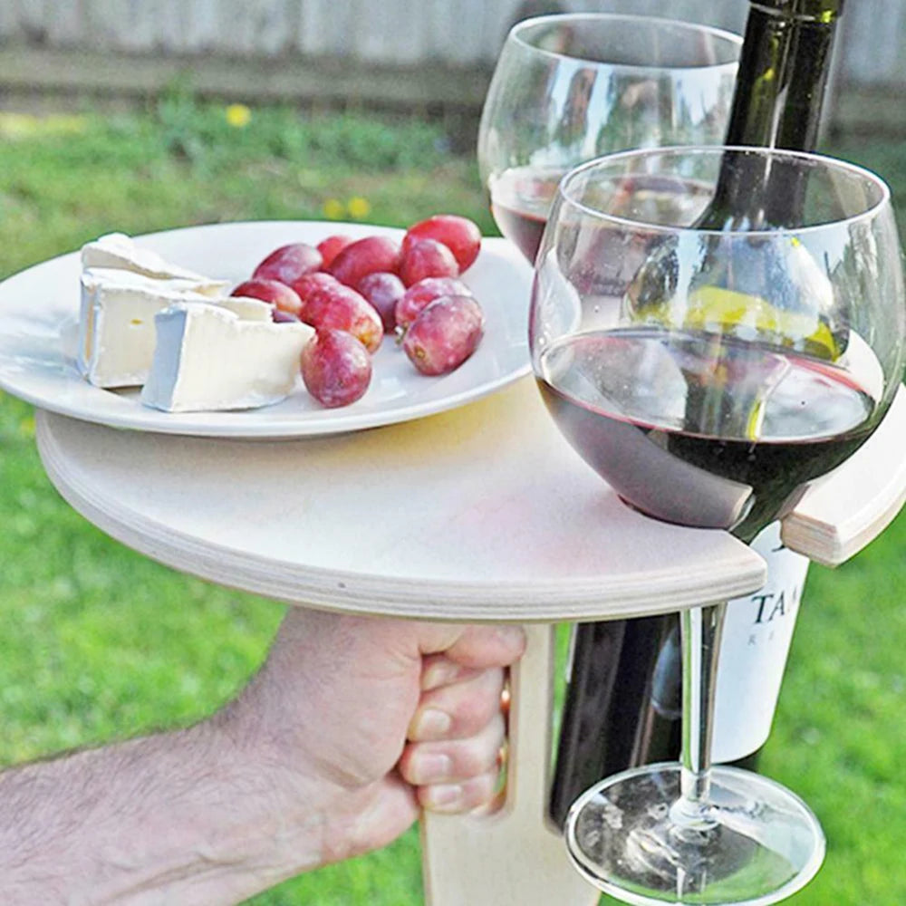 Serviertisch aus Holz — Wein- und Zubehörtablett für Zuhause und Bar