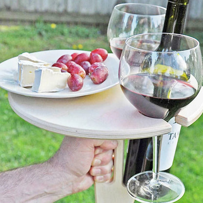 Serviertisch aus Holz — Wein- und Zubehörtablett für Zuhause und Bar