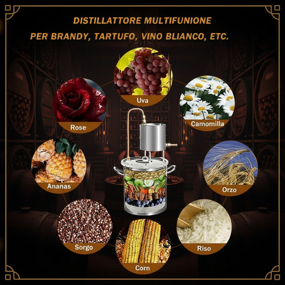 Distillatore in Rame per Idrolati e Distillati – 12L / 20L