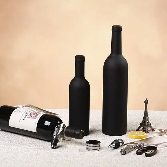 Set Accessori Vino con Cavatappi Professionale e Anello Antigoccia — Kit Essenziale