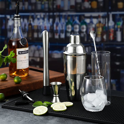 Set Shaker per Cocktail in Acciaio Inossidabile – Kit da Barman 6/7/10 Pezzi con Borsa