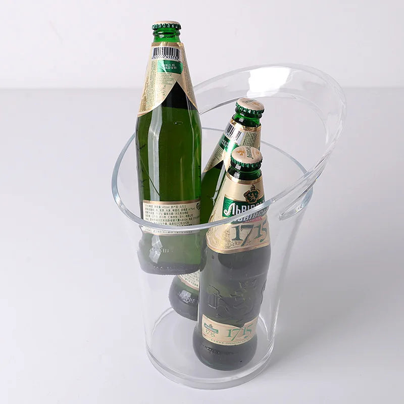Secchiello Champagne Trasparente in Acrilico – Porta Bottiglia Rotondo 3L