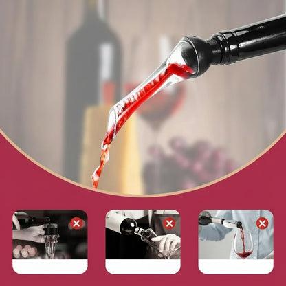 Beccuccio Versatore e Aeratore per Vino — Decanter Istantaneo Salvagoccia Professionale