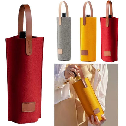 Borsa Portabottiglia per Vino in Feltro, Riutilizzabile