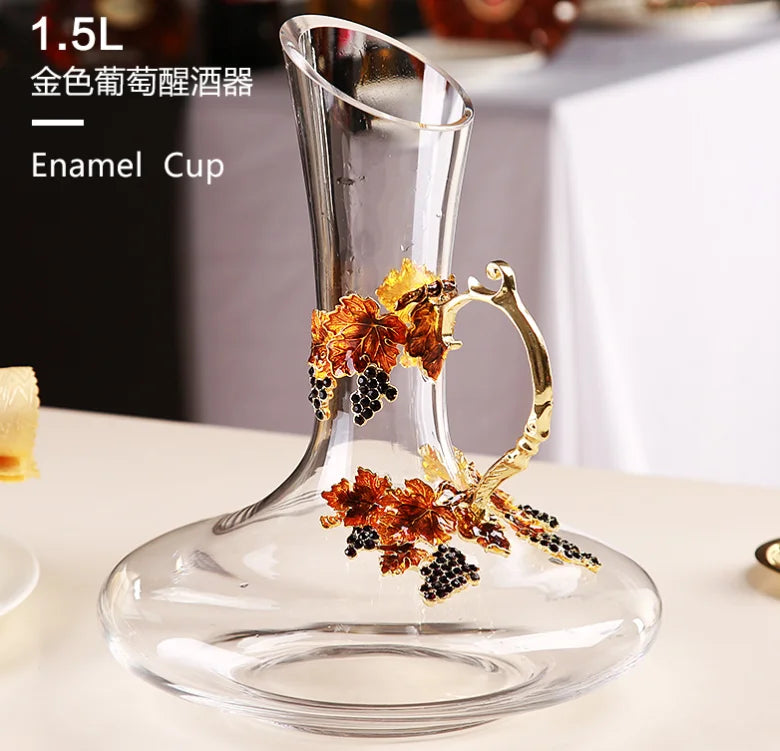 Set da Bar Decanter e Calici Smalto Dipinto a Mano – Certificato CIQ