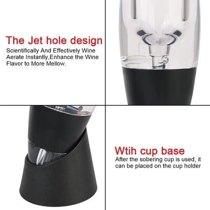 Decanter Professionale Untior 28362 — Aerazione Rapida con Filtro, Certificato CE