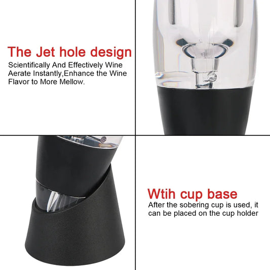 Decanter Professionale Untior 28362 — Aerazione Rapida con Filtro, Certificato CE