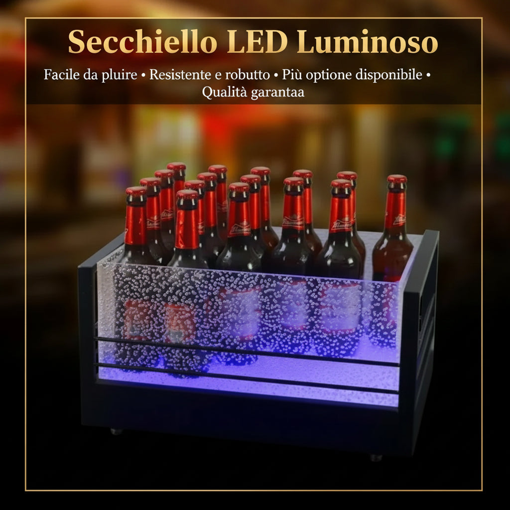 Secchiello per Champagne in Ferro — Porta Ghiaccio Elegante per Bar e Feste