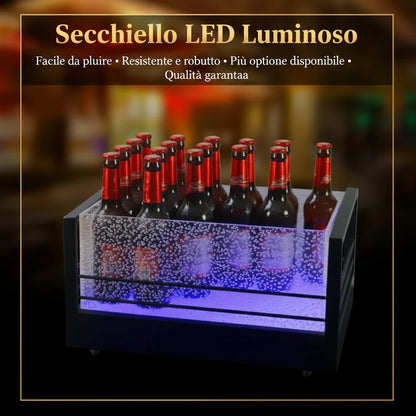 Secchiello per Champagne in Ferro — Porta Ghiaccio Elegante per Bar e Feste