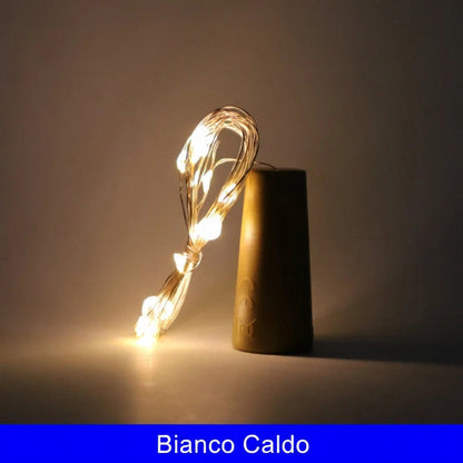 Luci LED a Tappo per Bottiglie di Vino – Set da 10 pz, Luce Stellata Decorativa