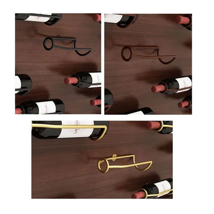 Portabottiglie da Parete Industriale — Espositore Vino in Ferro per Casa e Cantina