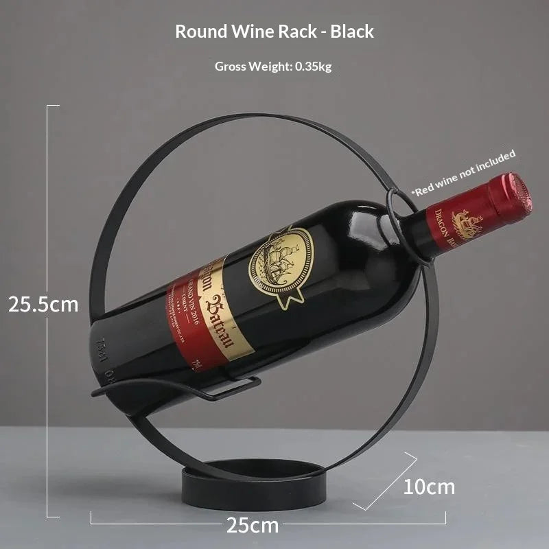 Portabottiglie Retrò in Ferro — Espositore Vintage per Vino da Casa e Bar