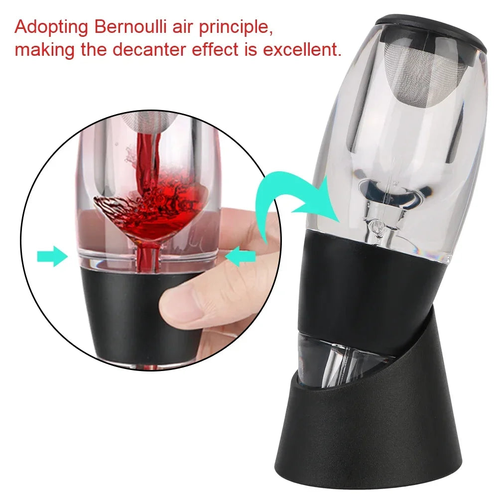 Decanter Professionale Untior 28362 — Aerazione Rapida con Filtro, Certificato CE