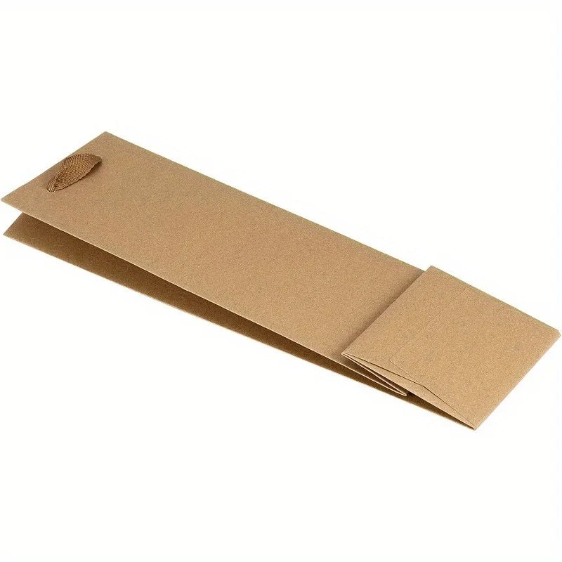 Shopper Regalo Vino in Carta Kraft con Cordino | Base Rinforzata – Matrimoni, Feste, Champagne, Whisky