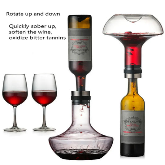 Servizio Decanter 1000ml in Cristallo con Bicchieri da Degustazione — Set Completo