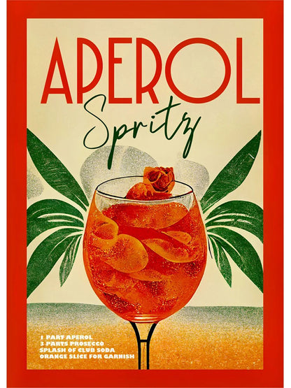 Poster Cocktail Bar — Stampa su Tela | Mojito, Aperol Spritz, Negroni, Sangria