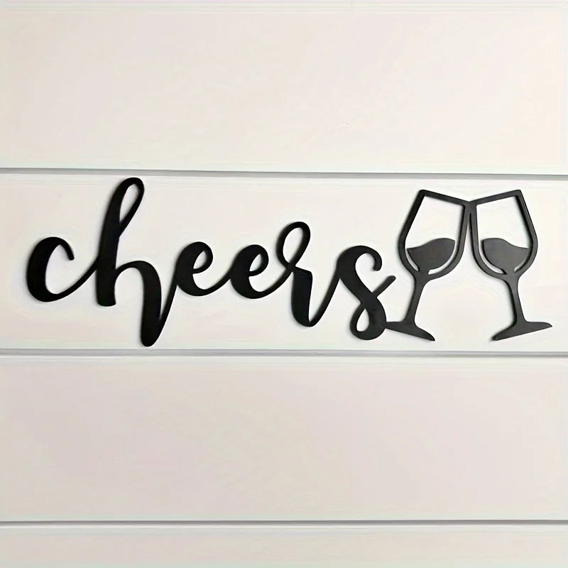 Decorazione Murale in Metallo a Tema Vino — Arte da Parete per Casa e Cantina