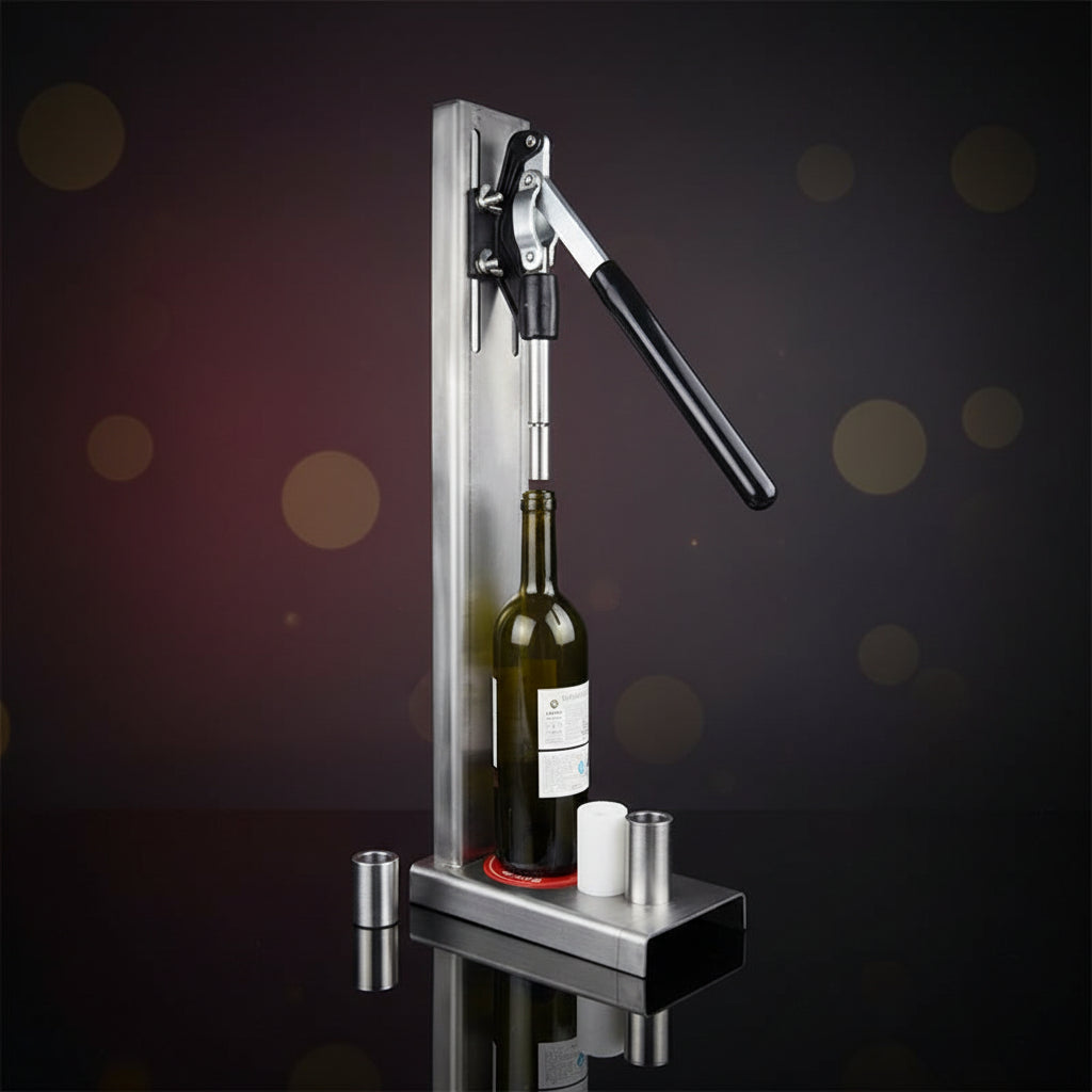 Tappatore Manuale per Bottiglie di Vino – Acciaio Inox 304