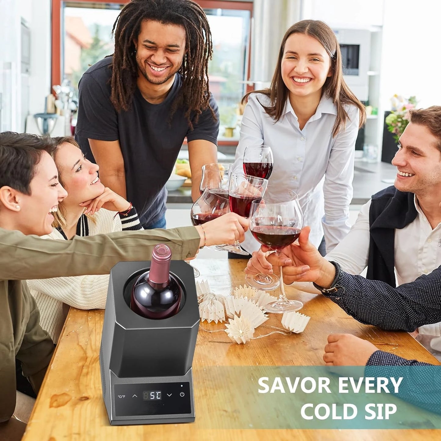 Mini Frigo da Tavolo per Bottiglia Singola 750ml — Modello CJ-8701