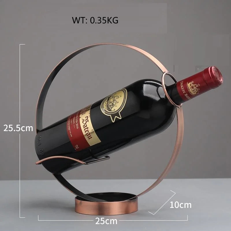Portabottiglie Retrò in Ferro — Espositore Vintage per Vino da Casa e Bar