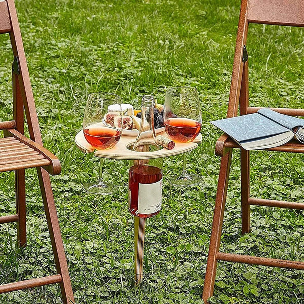 Serviertisch aus Holz — Wein- und Zubehörtablett für Zuhause und Bar