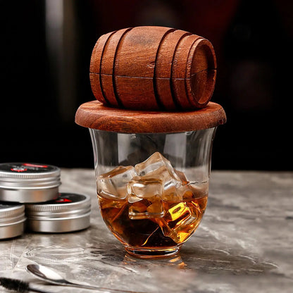 Affumicatore per Whisky e Cocktail | Infusore in Legno a Forma di Botte
