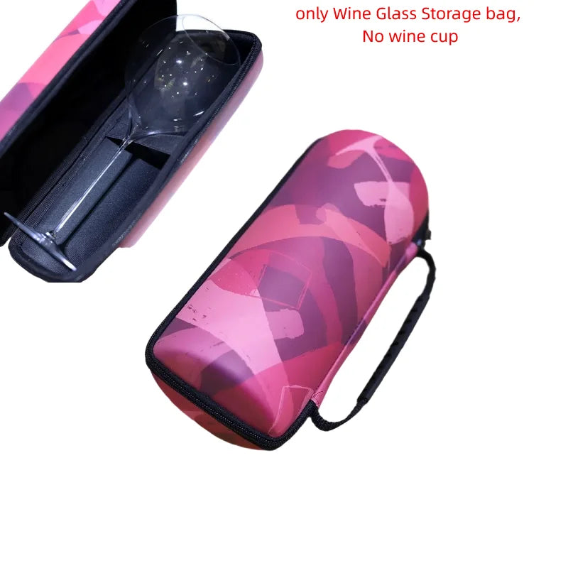 Borsa Porta Bicchieri da Vino — Custodia Imbottita per Trasporto Calici