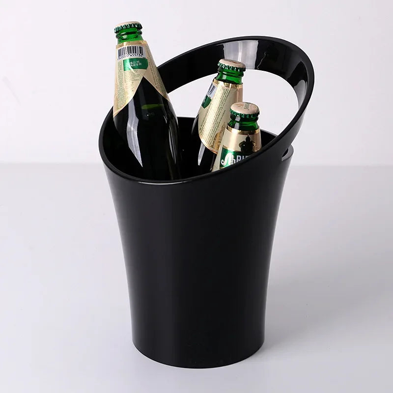 Secchiello Champagne Trasparente in Acrilico – Porta Bottiglia Rotondo 3L