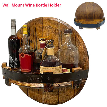 Portabottiglie da Parete in Legno — Espositore Vino Murale per Casa e Cantina