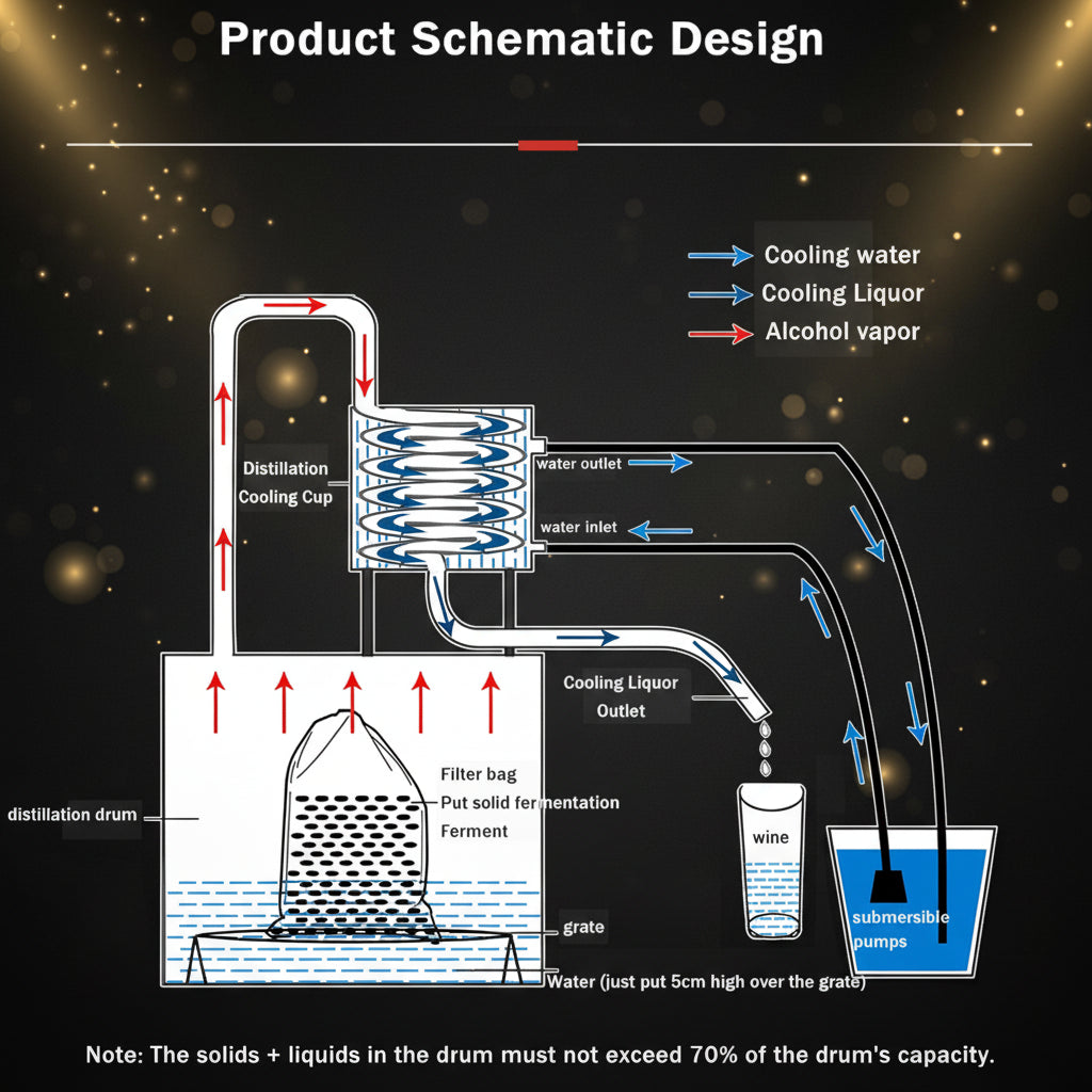 Distillatore in Rame per Idrolati e Distillati – 12L / 20L