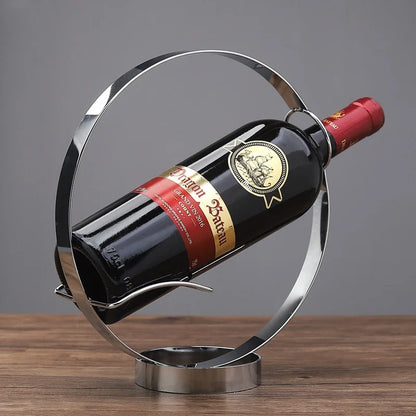 Portabottiglie Retrò in Ferro — Espositore Vintage per Vino da Casa e Bar