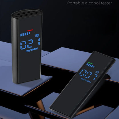 Wiederaufladbarer elektronischer Alkoholtester mit LCD-Display — CE-zertifiziert, Batterien inklusive