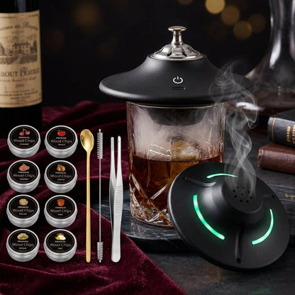 Kit affumicatore elettrico ricaricabile per whisky e cocktail