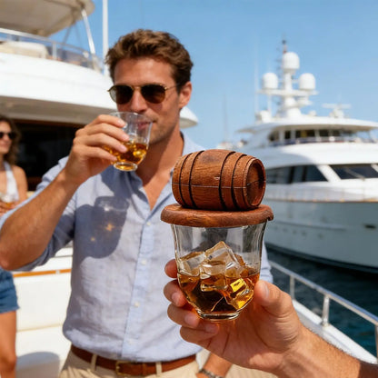 Affumicatore per Whisky e Cocktail | Infusore in Legno a Forma di Botte