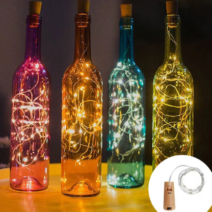 Luci LED tappo bottiglia vino – filo luminoso decorativo
